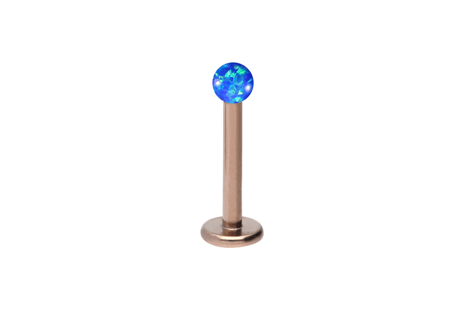 Titan Labret Piercing SYNTHETISCHER OPAL